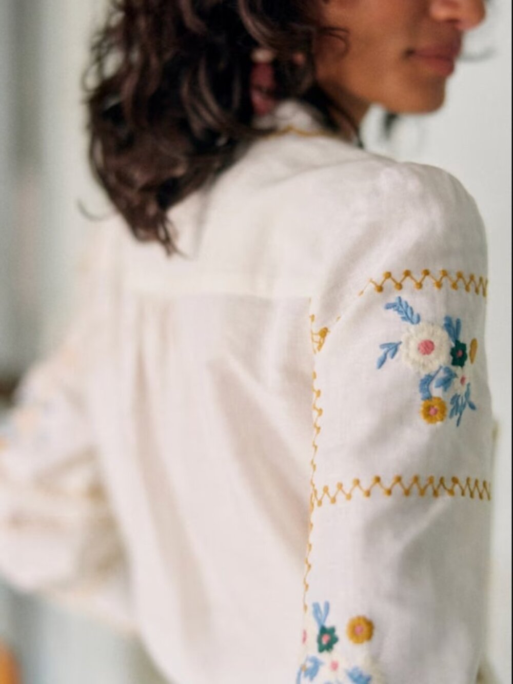 Chlo Shirt - Sezane x Lucia Vergara - Aciano Embroidery - US2 / FR34 - Picture 4 of 14
